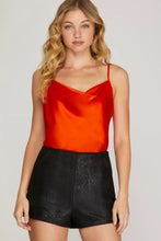 Load image into Gallery viewer, Amanda Sleeveless Satin Cowl Neck Cami Top