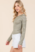 Load image into Gallery viewer, Bella Boat Neck With Over Lap Detail Long Sleeve Top