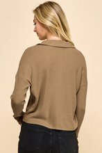 Load image into Gallery viewer, Sara Relaxed Long Sleeve Polo Tee