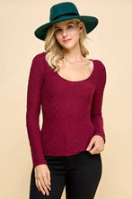 Load image into Gallery viewer, Emma Scoop Neck Smocked Jacquard Top