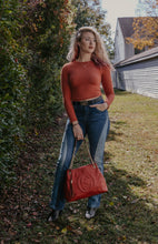 Load image into Gallery viewer, Laura Long Sleeve Crew Neck Pointelle Hacci Top