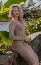 Load image into Gallery viewer, Sally Slit Detail Square Neck Midi Dress