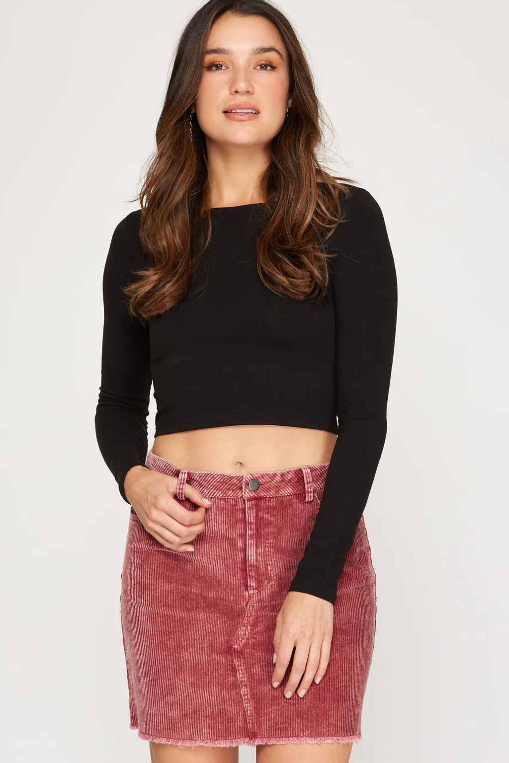 Colby Corduroy Washed Mini Skirt