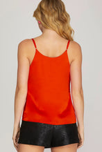 Load image into Gallery viewer, Amanda Sleeveless Satin Cowl Neck Cami Top
