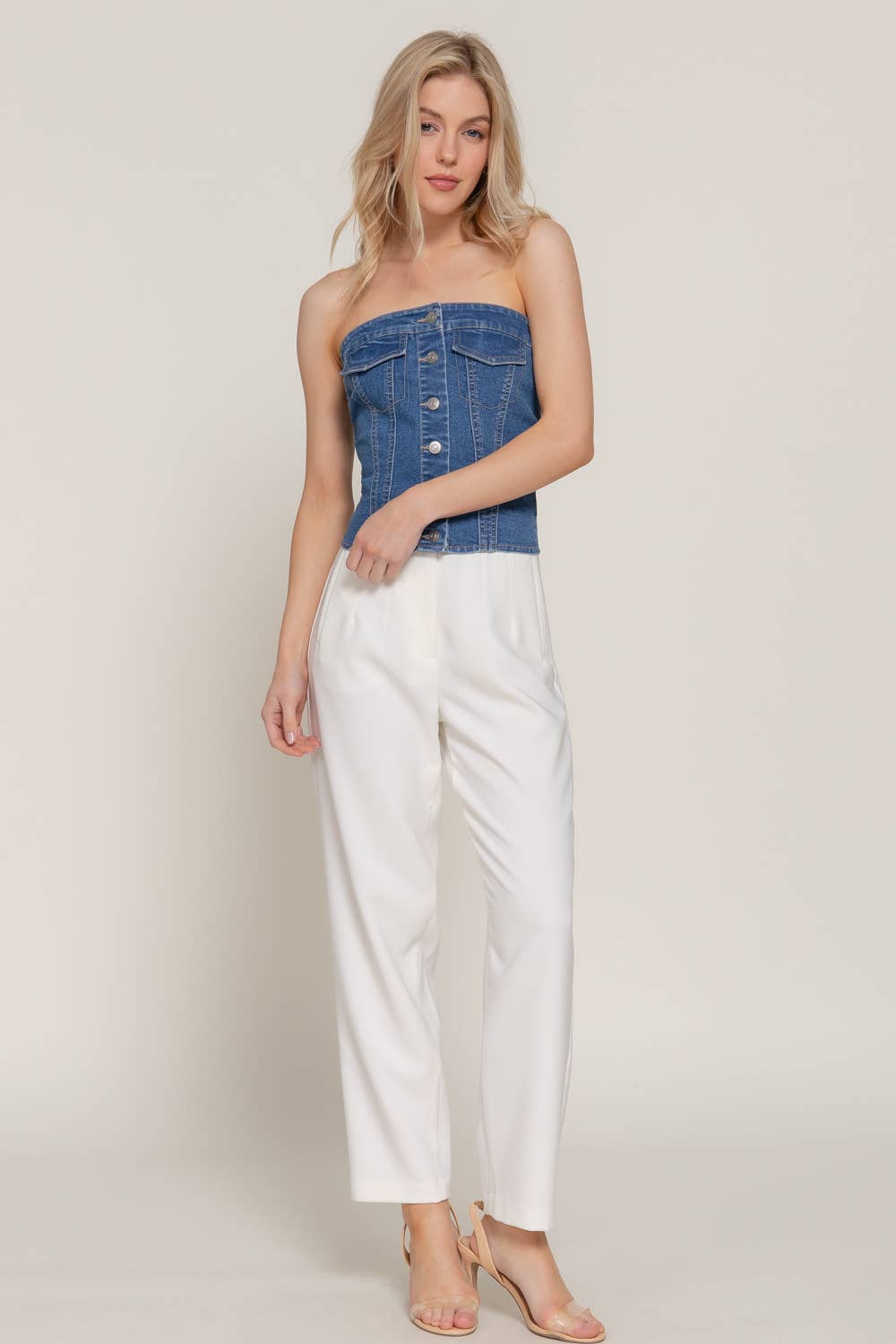 Lucy Lui Denim Tube Top