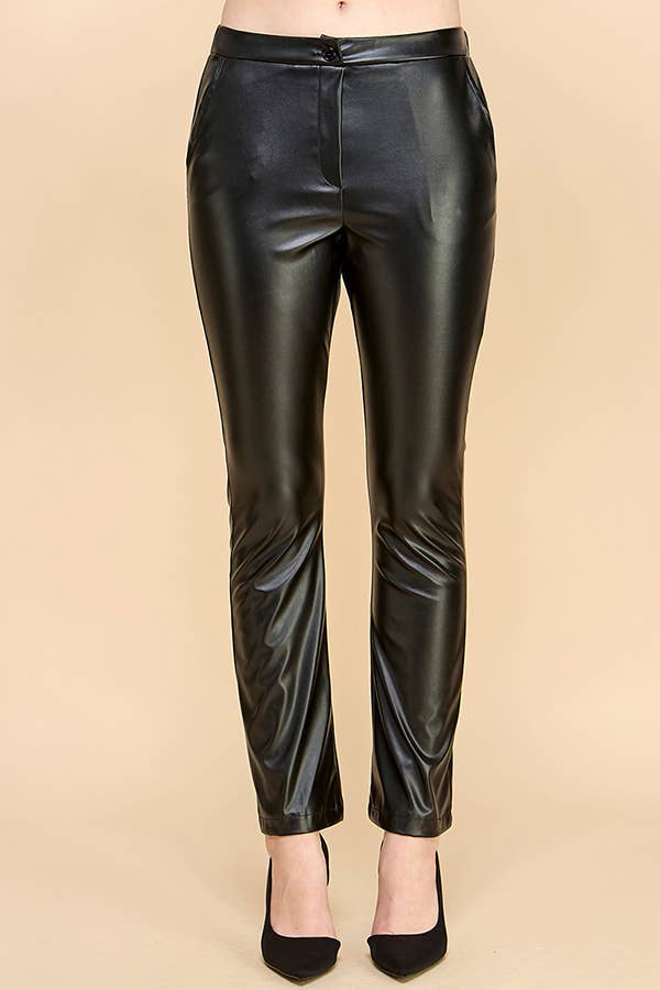 Beth Bell Bottom Pu Pants