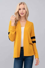 Load image into Gallery viewer, Ellen Sleeve Color Block Brush Hacci Cardigan
