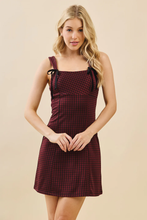 Load image into Gallery viewer, Martha Mini Dress With Tie Front Bow
