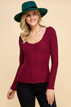 Load image into Gallery viewer, Emma Scoop Neck Smocked Jacquard Top
