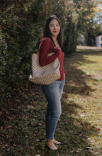 Load image into Gallery viewer, Emma Scoop Neck Smocked Jacquard Top
